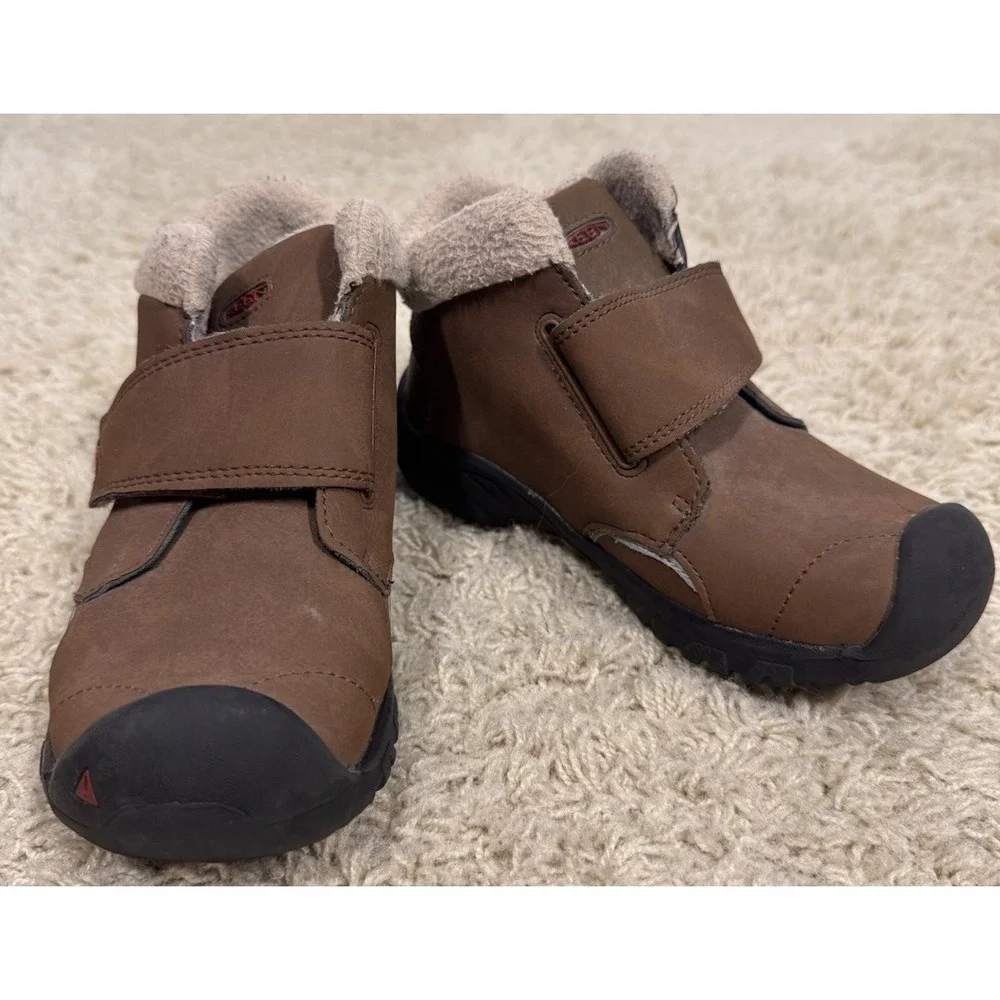 Keen Kids Kootenay II Waterproof Fleece Lined  Hook & Loop Ankle Boots Size 11